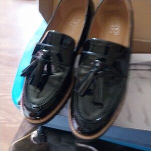 Franco Sarto Black Tassel Loafers